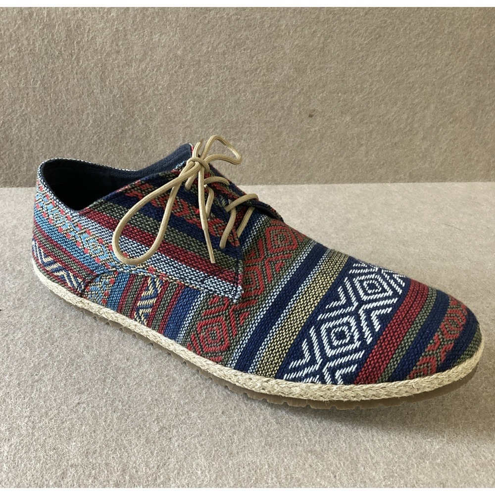 PATARA Chiang Mai Handmade Woven Derby Shoes Men's Sz 13 new Colorful Lace Up